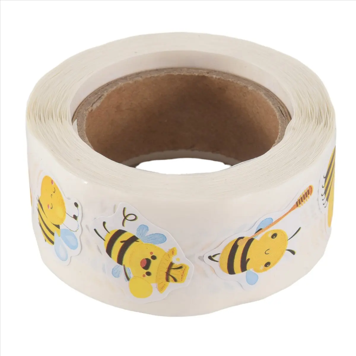 MALL Bee Stickers Roll - 500 Pcs Cute Bee Kindergarten Stickers for Christmas Favors, Office Supplies & Crafts