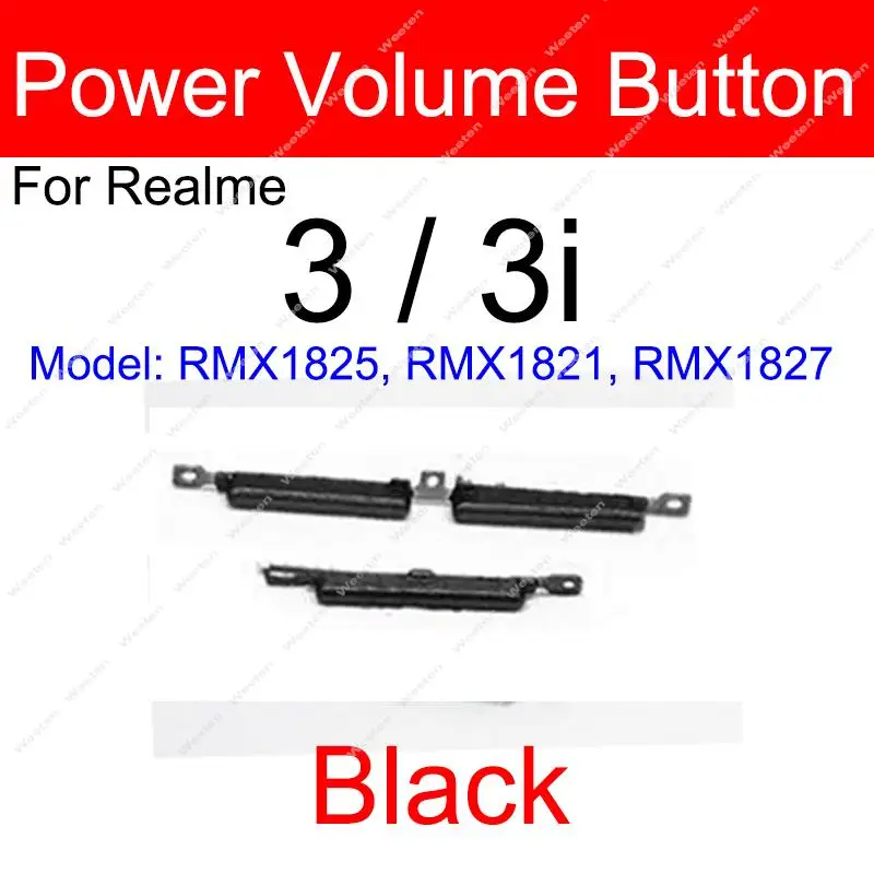 Power Volume Side Buttons For Realme 3 Pro 5 Pro 3i 5i 5S On OFF Power Volume Button Switch Side Keys Flex Cable Replacement