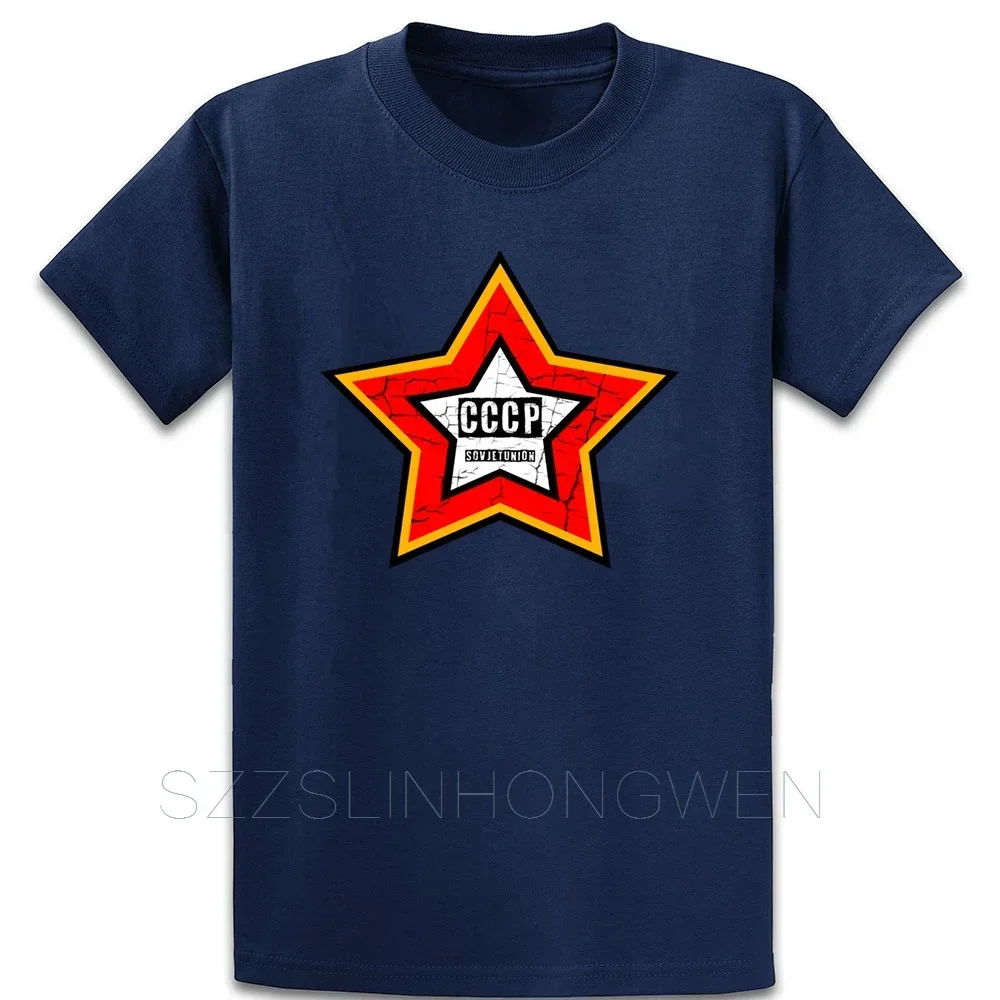 Cccp Ussr Sovjetunion Red Star Russia Cotton Couple Short Sleeved T-shirt For Men Women Breathable Casual Pure Cotton Loose Tops
