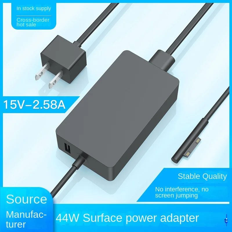 

15V 2.58A 44W For Microsoft NEW Surface Pro5 Pro6 Laptop1\2 Power Adapter 1796 1769 1800 Charger 5V 1A