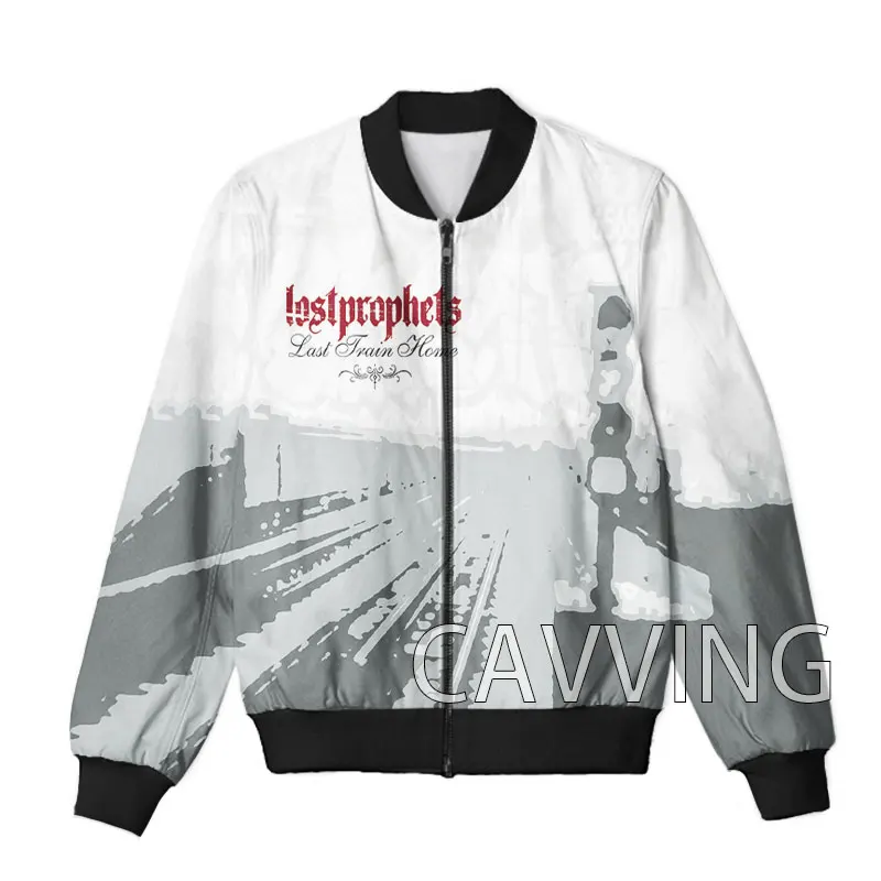 

CAVVING 3D Printed Lostprophets Band Zipper Bomber Jackets Men Overcoat Mens Coat Zip Up Jackets for Women/Men