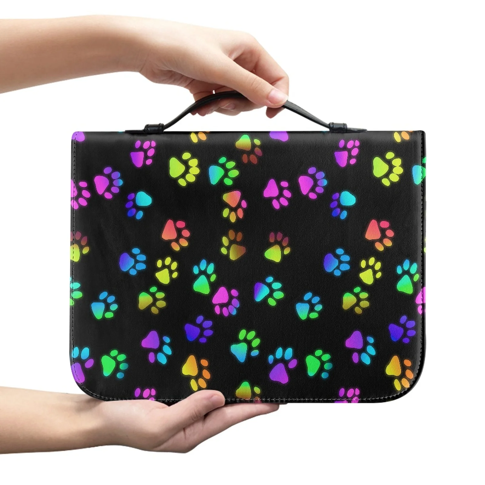 XIXIRIMIDO Paw Theme Top Handle Bible Carrying Case for Women Lightweight Bible Covers New Design