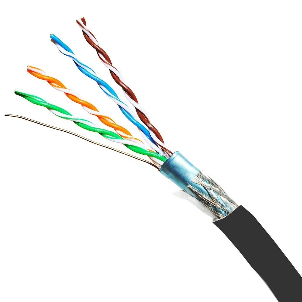 24awg 4P  Tested Outdoor  PURE COPPER Cat5e SFTP Communication Network Lan Cable