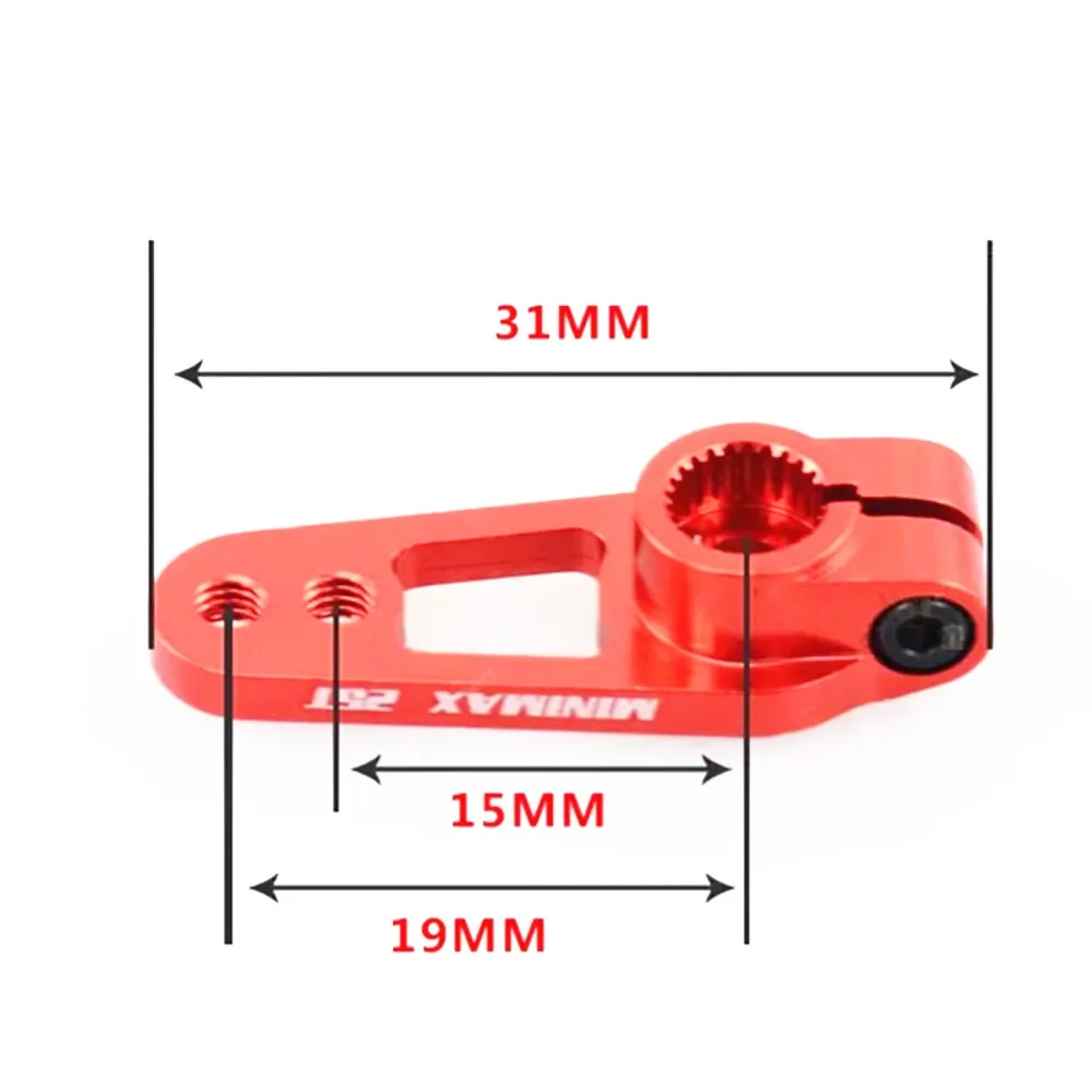 1 個アルミ合金 25 トン 31 ミリメートルステアリングサーボアームホーン黒/赤/青色トラクサス Trx4 軸 Scx10 Rc カークローラ部品