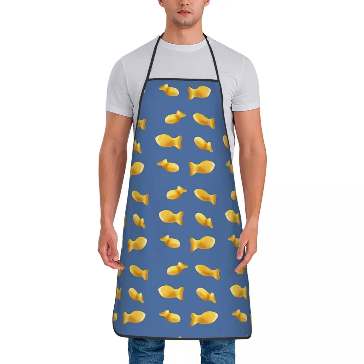 Funny Goldfish Cracker Biscuits Pack Aprons Adult Unisex Kitchen Chef Bib Cute Cookies Tablier Cuisine Cooking Baking Painting