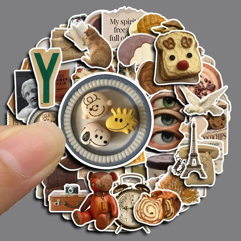 60 عبوة من ملصقات توست الزبدة الكرتونية - شارات رائعة يمكنك صنعها بنفسك لأجهزة iPad وحافظة الهاتف وديكور مجلة مقاوم للماء (متجر Anime Worlds)