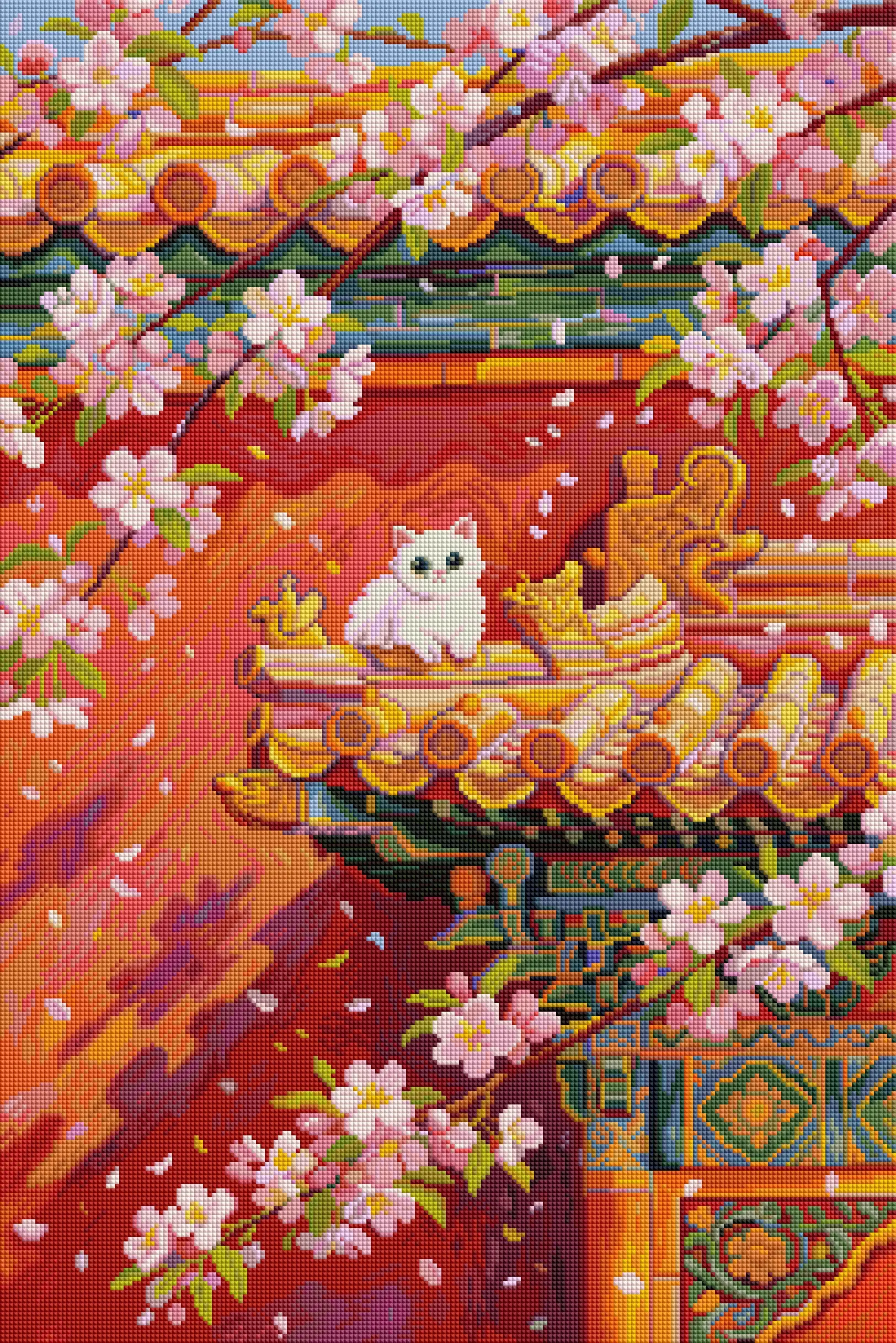 

Foreveryoung Forbidden City in Spring Diamond Painting Kit, 20"×30" (50×75cm) Resin Square + AB Diamonds