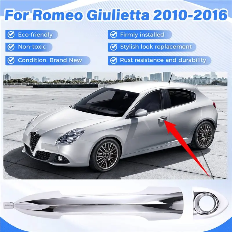 Left Side Car Door External Handle 156099957 With Holes Fits For Alfa Romeo Giulietta 2010-2016