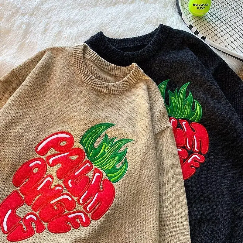 

Свободный круглый свитер Ne Twisted для мужчин и женщин, весна-осень-зима, модное японское винтажное трикотажное пальто для пар