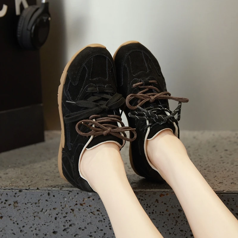 AIYUQI Damen-Sneaker 2026 – Neue rutschfeste deutsche Trainingsschuhe für Damen, flache, große Größen, aus echtem Leder, Laufschuhe für Frauen – Detail 21