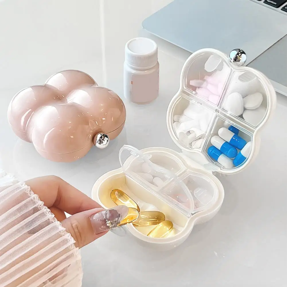 Pill Box Odor-Free Compact Medication Case Dust-Proof Jewelry Organizer Compartment Storage Box For Pills Jewellery Small Items