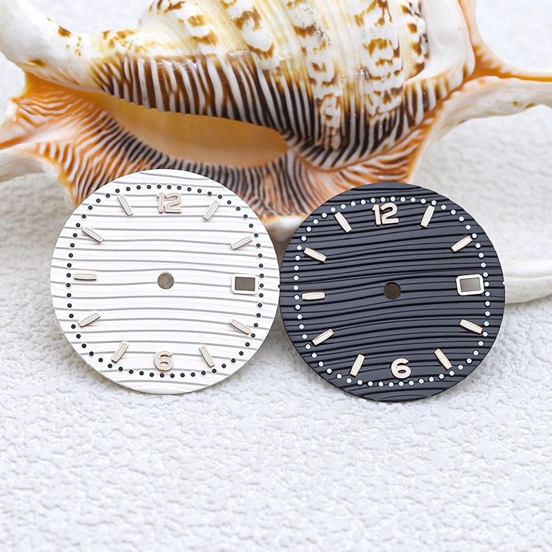 Nautilus Watch Dial NH35 Dail Green Luminous 31mm Dial FitsNH35 NH36 4R35 4R36 7S26 Japan Automatic Movement Nautilus Watch Case