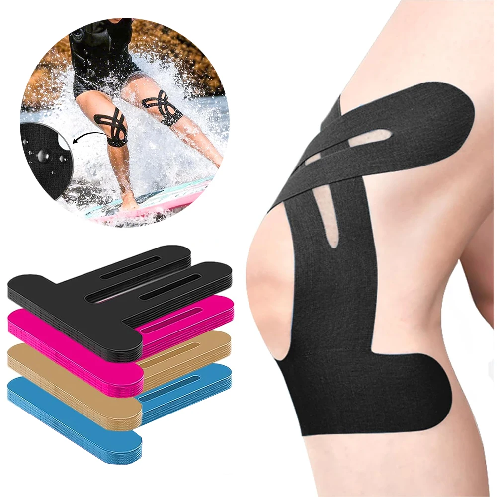 10PCS Kinesiology Tape S/L Size Suitable for Men Women Waterproof & Elastic Breathable Athletic Provide Knee Support Stability