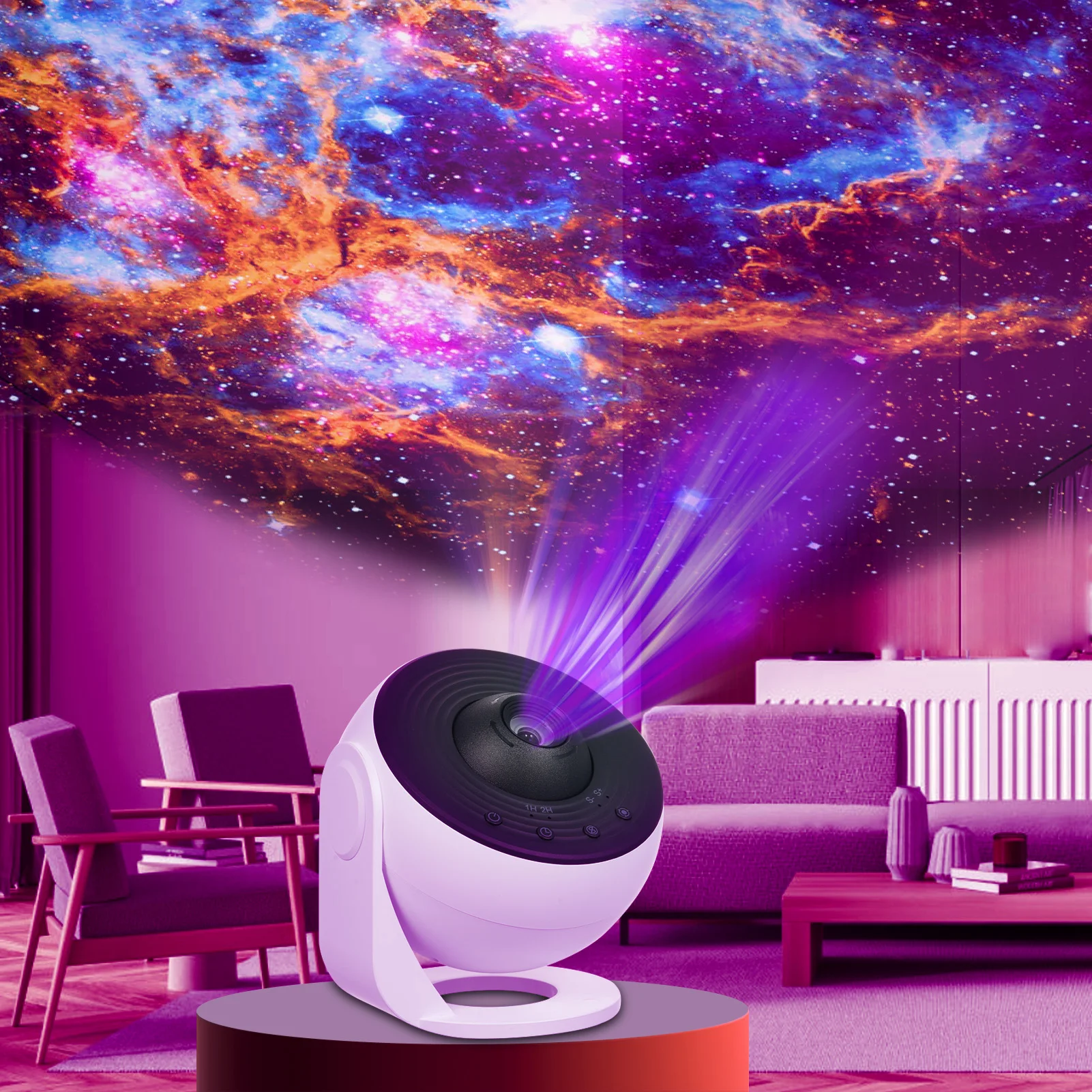 جهاز عرض Galaxy Star، مصباح إسقاط السماء المرصعة بالنجوم، مع 13 قرصًا فيلمًا، ضوء ليلي لغرفة النوم، ضوء سديم درب التبانة المحيطة