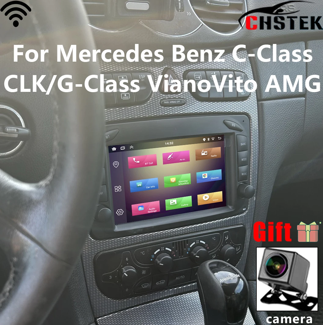 Автомобильный радиоприемник для Mercedes Benz CLK W209 Viano Vito C/G-Class W203 W463 W208 W168 Android Bluetooth Player Vedio Media Stereo Обновление