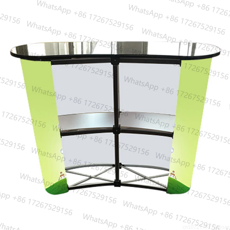 2*2 Portable Pop Up Trade Show Display Exhibition Counter Promotion Podium Table Stand Booth with Wall Carry Bags