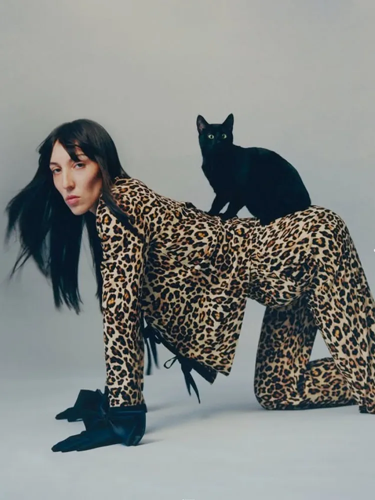 ensemble-chemise-de-nuit-et-vetements-d'interieur-en-coton-pour-femme-imprime-leopard-marron-sexy-manches-longues-avec-nœud-printemps-automne
