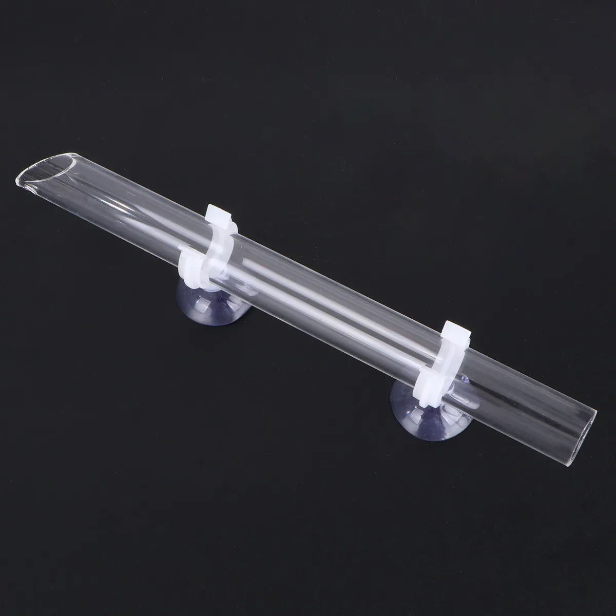 2.5x22cm Clear Acrylic Shrimp Feeder Tube Smooth Streamlined Horn Mouth No Leakage Feeding Basin Fish Tank Shrimp Tube Feeding
