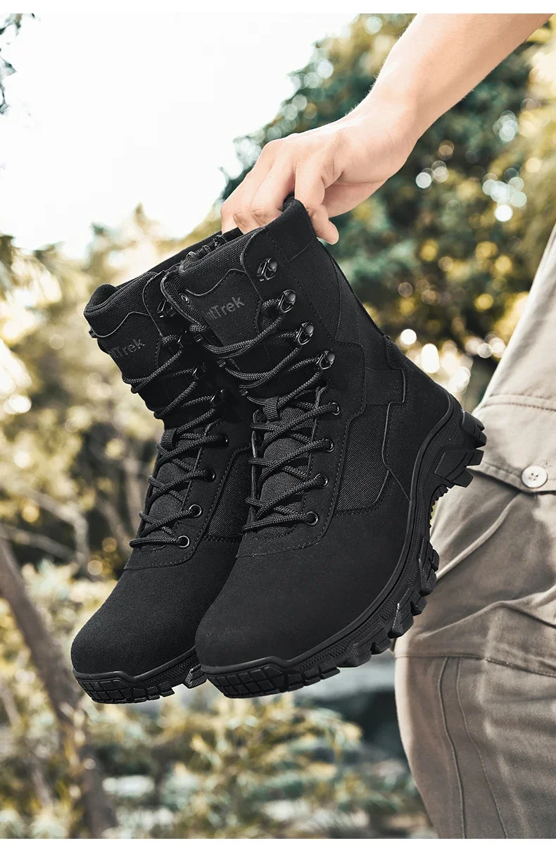 Taktische Herrenstiefel, atmungsaktiv, ultraleicht, Sicherheits-Armeestiefel für Männer, Rapid Response Desert Boots, wasserdichte Jagdstiefel zum Schnüren – Detail 15