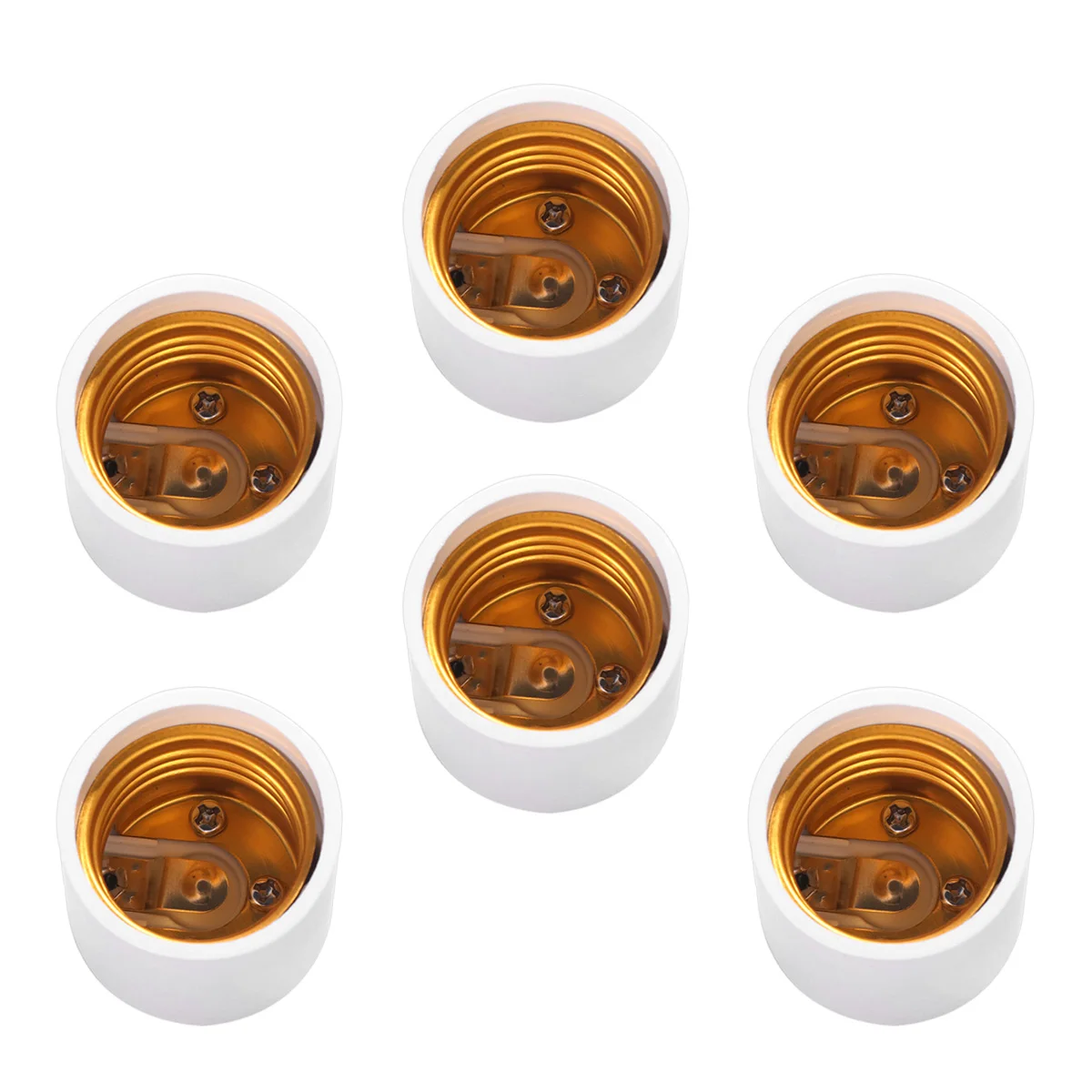 

6Pcs Gu24 to E26 E27 Light Bulb Base Adapter Converter Socket Holder for LED Halogen Filament Lighting Light Bulb Converter