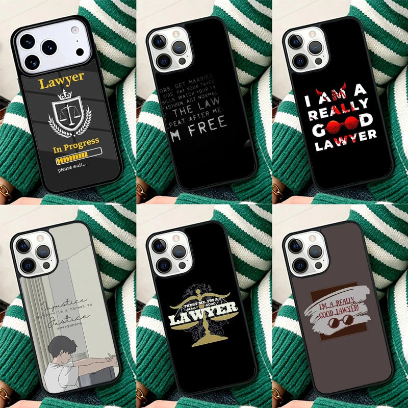 Coque de téléphone antichoc Good Lawyer pour iPhone 17 Air 16e 15 11 12 14 13 Pro Max