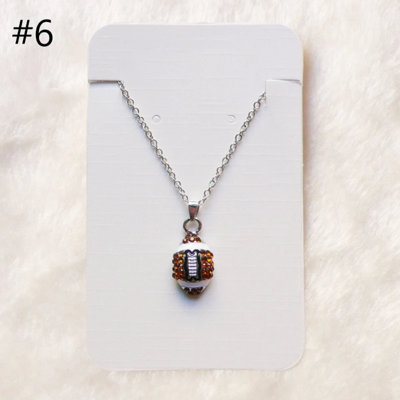 Sports Ball Pendant Basketball Necklace Necklace Softball Clavicle Chain D5QB image 2