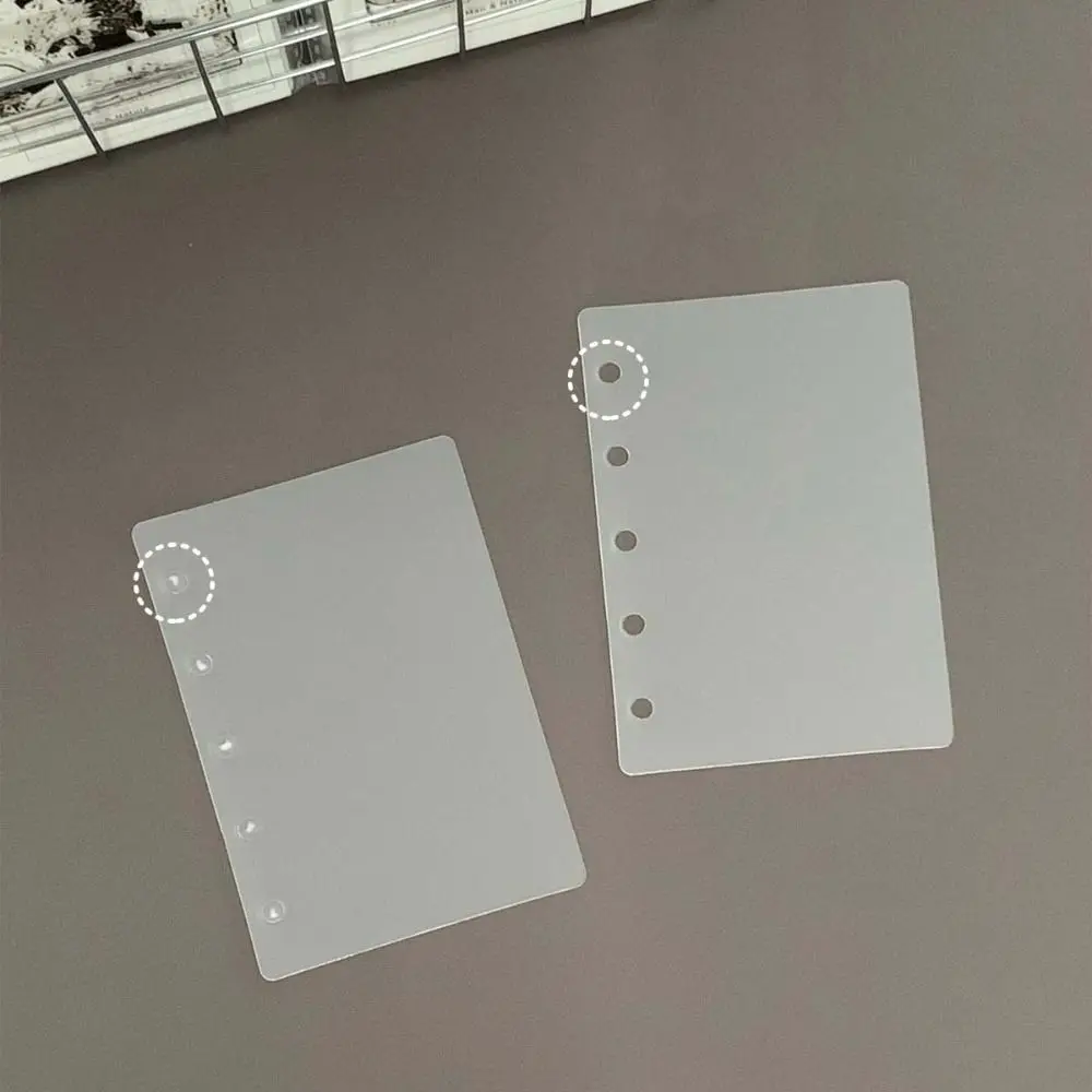 10 шт., прозрачная сменная бумага для блокнота с отрывными листами, 5 отверстий, M5 A8, спиральная переплетная переплетная разделитель страниц, индексная папка из полипропилена, внутренняя страница