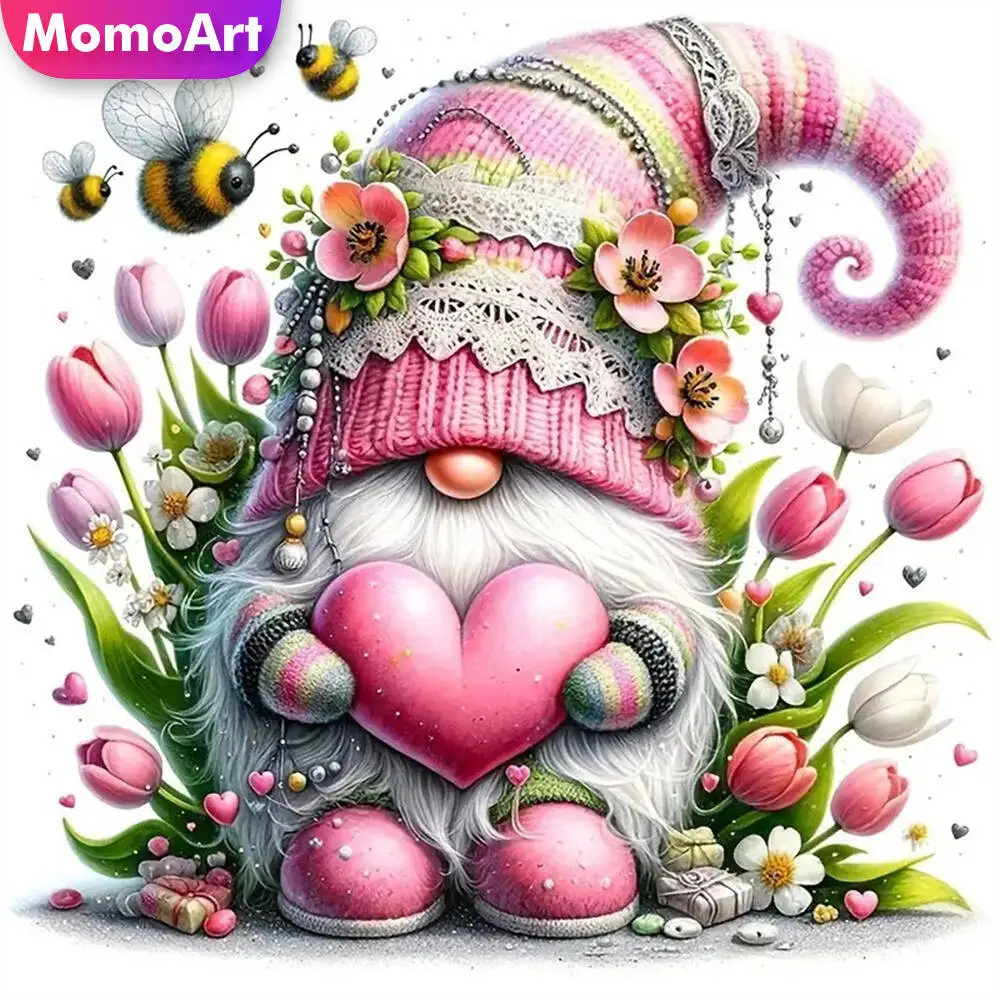 

Momoart Diamond Painting Dwarf Portrait Suitable For Beginners Mosaic Flower DIY Craft Kit Embroidery Heart Wall Decor