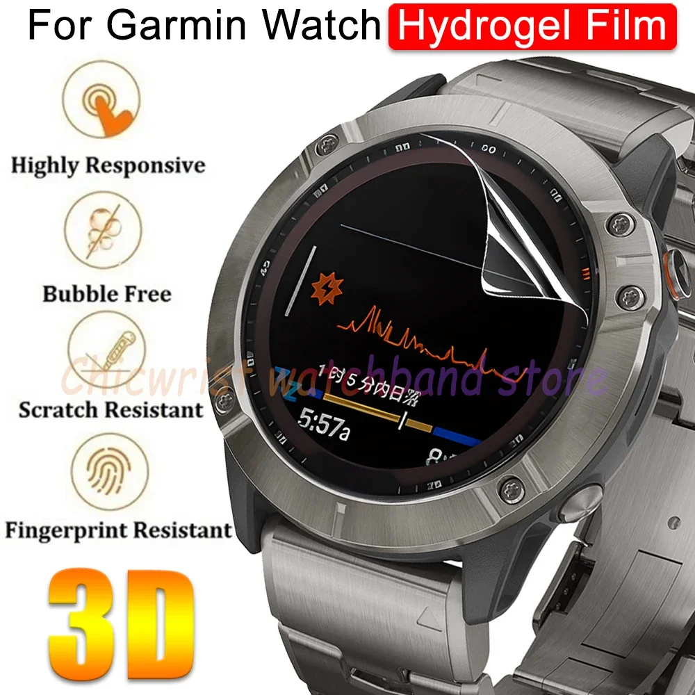 1-5Pcs Protective Hydrogel Film for Garmin Fenix 8 E 43/51/47mm 7X 7S 7 6X 6S 6Pro Anti-scratch Screen Protector Fenix 5X 5 Plus