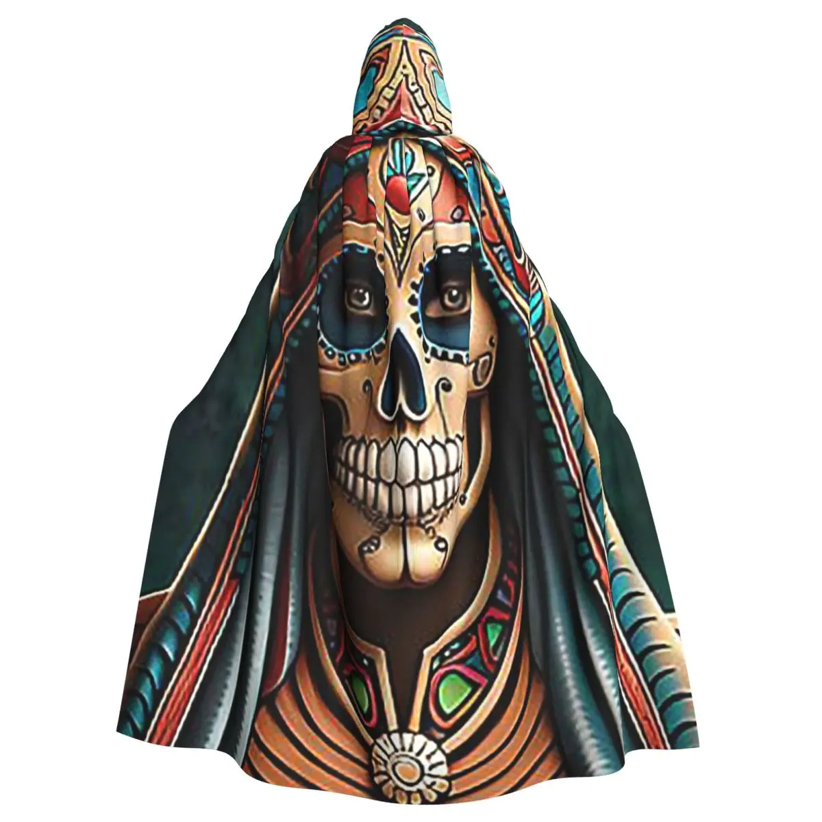 

Spanish Long Hooded Cloak Witch Medieval Costume Cosplay Cape HalloweenVampire Adult Unisex keep warm Water Resistant