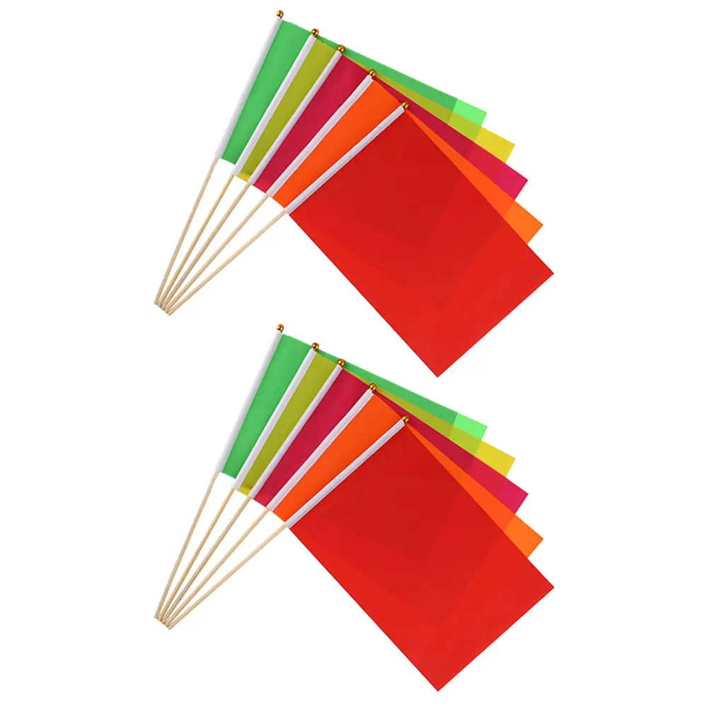 

10Pcs Colorful Building Marking Flags Lawn Garden Invisible Fence Measurement Small Flag Marker With Bamboo Sticks For Markers
