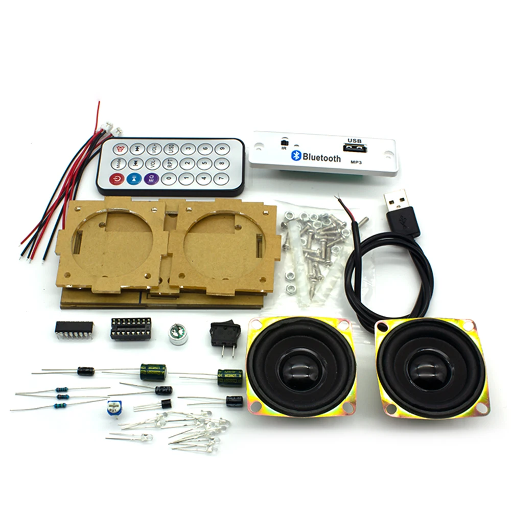 DIY Bluetooth Speaker Kit Electronic Welding Components with Remote Control and Clear Sound Quality for Teaching Practice
