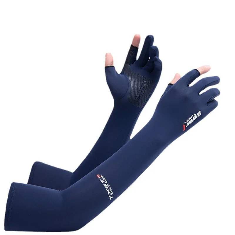 UV Solar Arm Sleeves Men Cycling Gloves Hand Long Sleeves Driving Arm Cover Summer Woman Cool Muff Sun Protection Motorcyclist