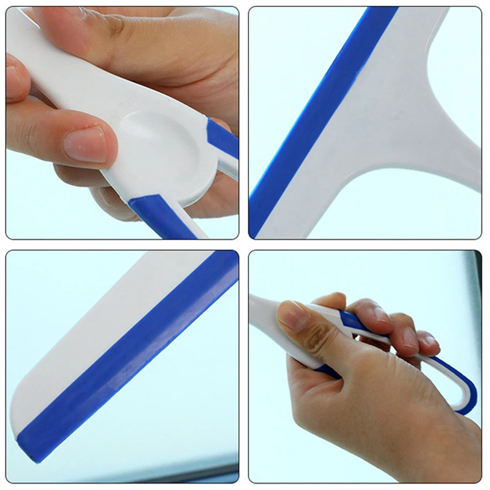 2pcs Rubber Blade Home With Hook Glass Cleaning Easy Grip Window Squeegee Shower