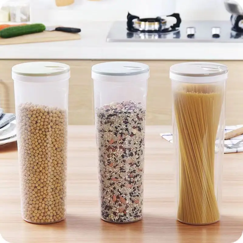 Noodles Sealed Can Kitchen Accessories Food Grade Plastic Kitchen Storage Organizer Quantitative Divided Can Storage Box