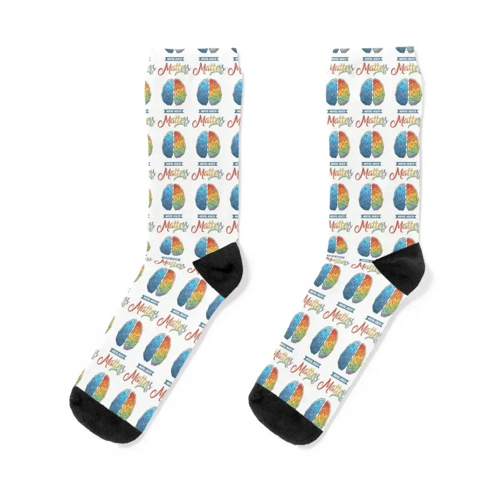 

Mental Health Matters - Mental Health Therapy Gift for Therapist or Counselor Socks cycling Socks Men's Women's