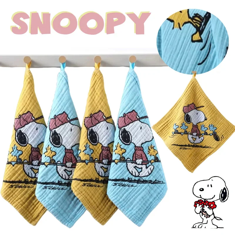 35x34cm Snoopy Cotton Towel Cute Cartoon Thickened Absorbent Towels Children Adult Soft Affinity Face Towel Bathroom Supplies