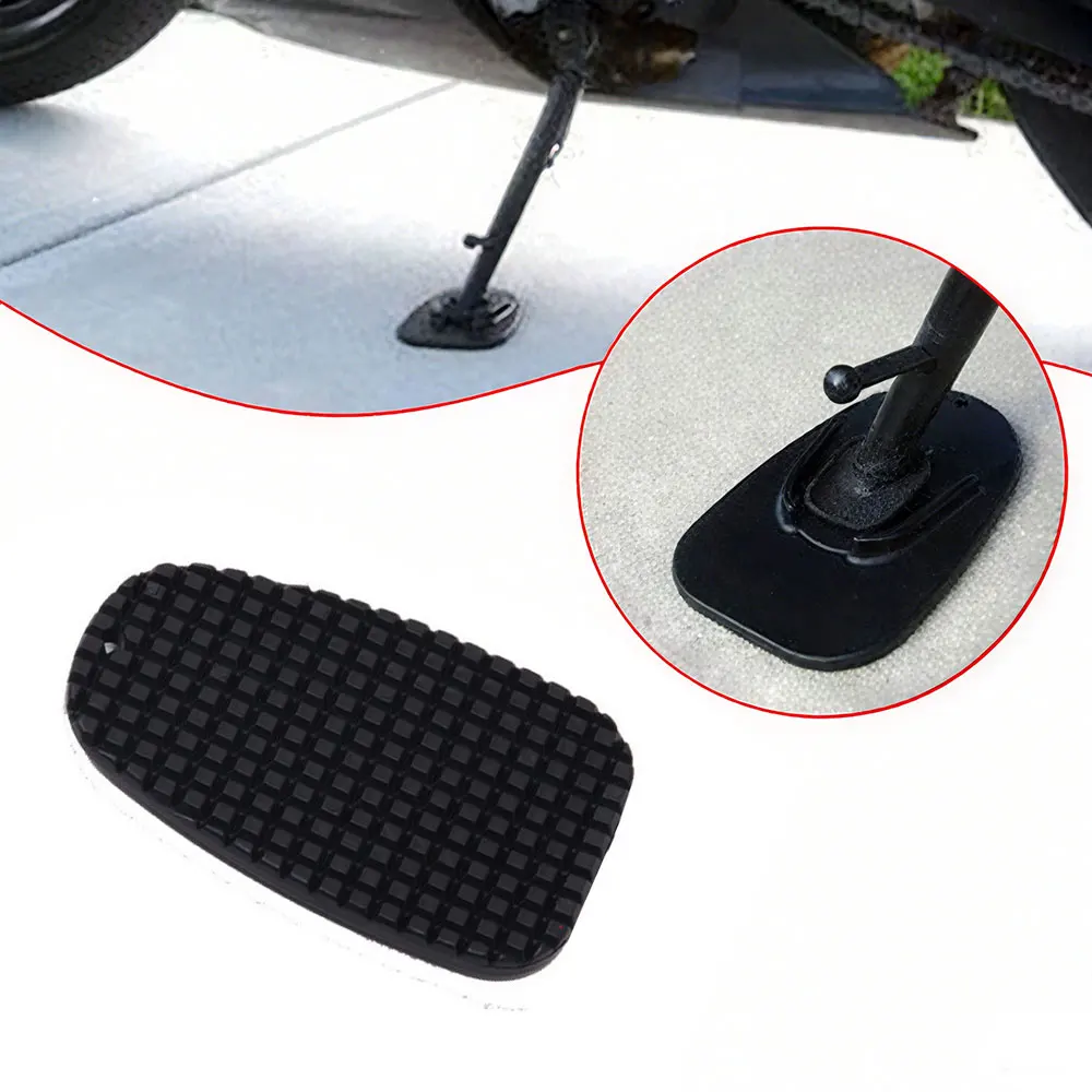 

Universal Motorcycle Kickstand Side Kick Pad Black Support Plate Pad Parking Stand Side Stand Extension Pad Accessories