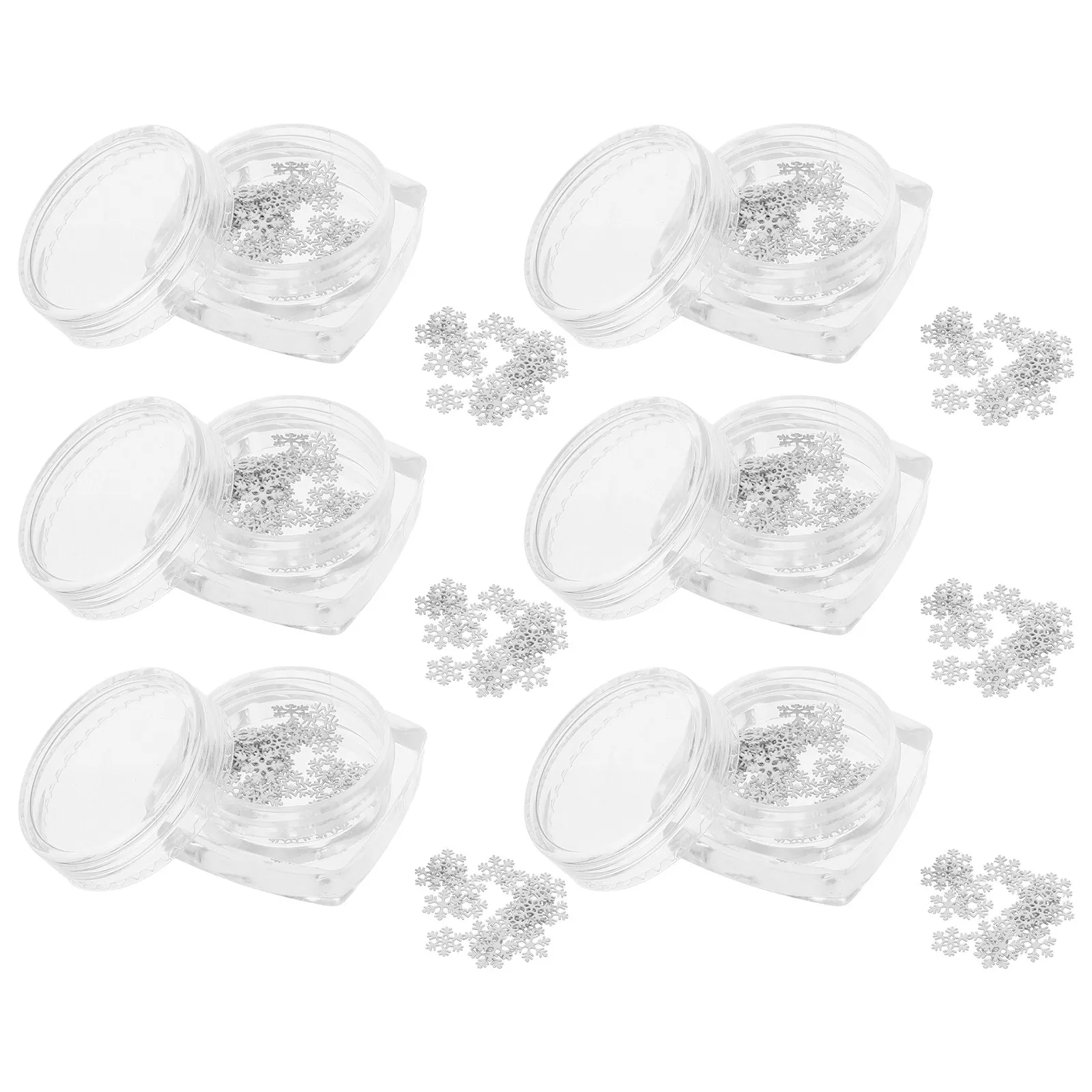 Mini Snowflake Patch 3cm Diameter Winter Craft Decoration for Clothes DIY Embroidery Applique Seasonal Accessories