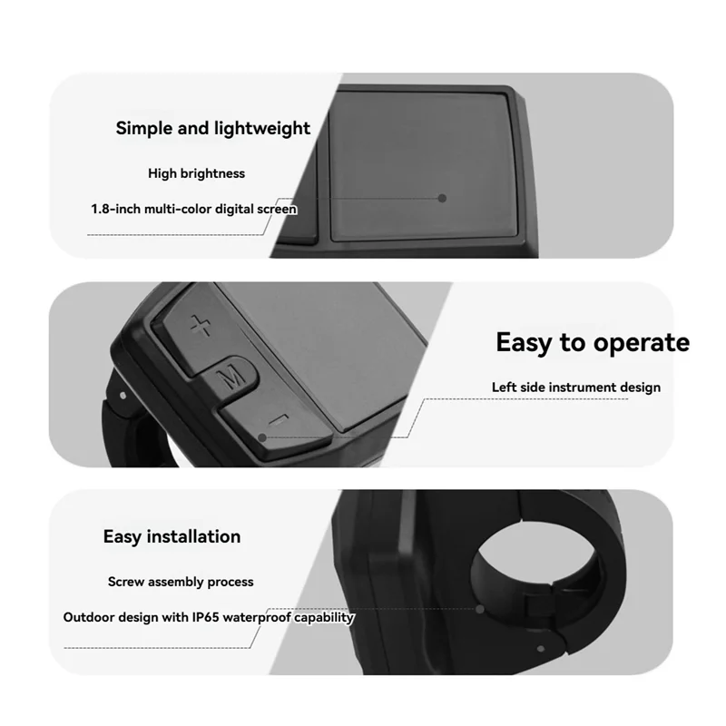 

B30C-DZ41 E-Bike LCD Display Color LCD Dashboard For Bafang Center Motor CAN Protocol M410 MSOO MS10 MEOO MS60 M800 M820