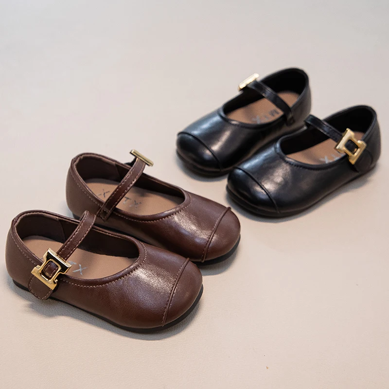 Kids Shoes for Girls Four Seasons Comfortable Best Kids Shoes Mary Jane Single Buckle Non-Slip Soft Sole Casual Daily School