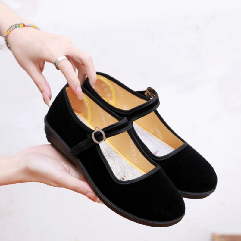 Spring Ladies Black Flats Ballerinas Mary Janes Casual Women Flat Platform Shoes Comfortable Female Shoes Slip On Shoes Woman