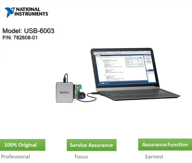 NI USB-6003 782608-01 Multifunction DAQ Data Acquisition Card for 8AI 16-bit 2AO Digital I/O Labview