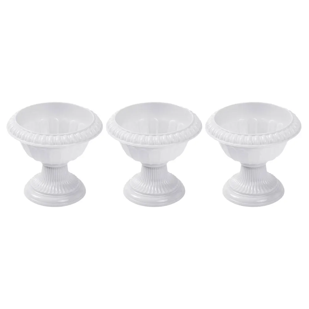 

3pcs Wedding Flower Pot Decoration European Style Plastic Planter Column Pots Balcony Garden Retro Design Decorative Plant