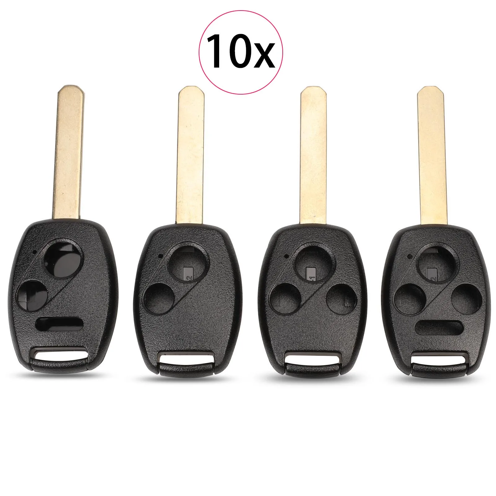 

Jingyuqin 10 шт. для Honda Cr-V Civic Insight Ridgeline 2003 2008 2009 брелок 2/3/4 кнопки чехол для дистанционного ключа автомобиля