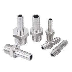 Raccord de Tuyau Haute Pression en Acier Inoxydable, Filetage Mâle, 4mm, 6mm, 8mm, 10mm, 12mm, 14mm, 16mm, 19mm, M8, M10, M12, M14, M16, M18, M20