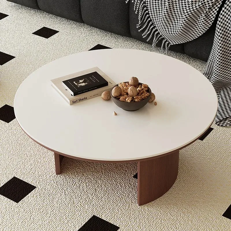 

Wooden Round Side Table Marble Nesting Retro Storage Lounge Coffee Table Vintage Luxury Kaffee Tische Chinese Style Furniture