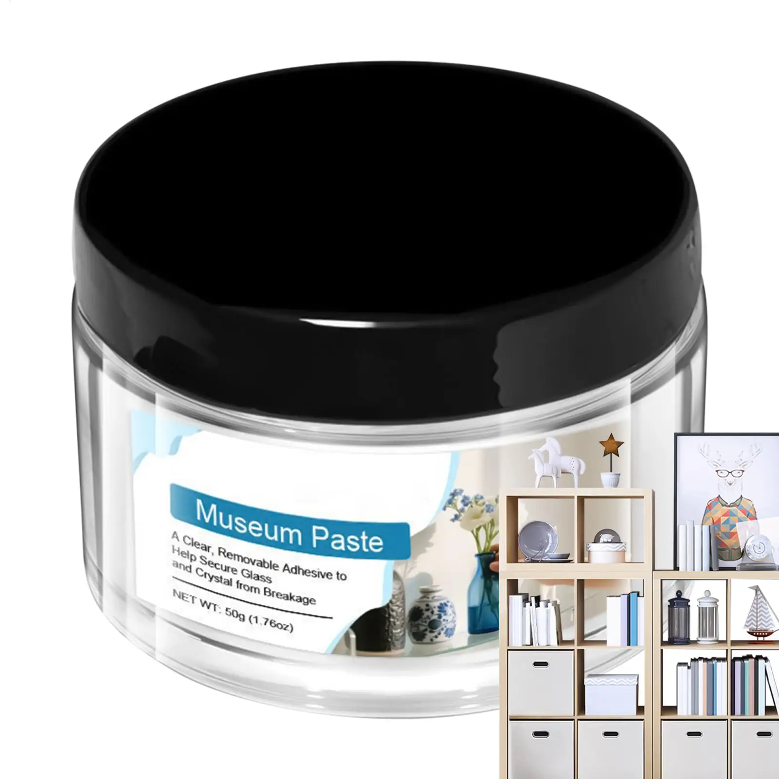 박물관용 투명 전시 젤 50g 탈착식 접착제 재사용 가능한 투명 장착 퍼티 진동 방지 전시용 세라믹 풍선