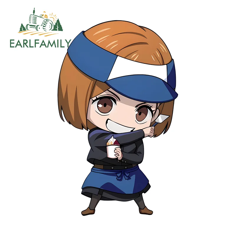 

EARLFAMILY Nobara Kugisaki Chibi Car Stickers Cartoon Computer Cooler Decal Occlusion Scratch Waterproof Windshield Window