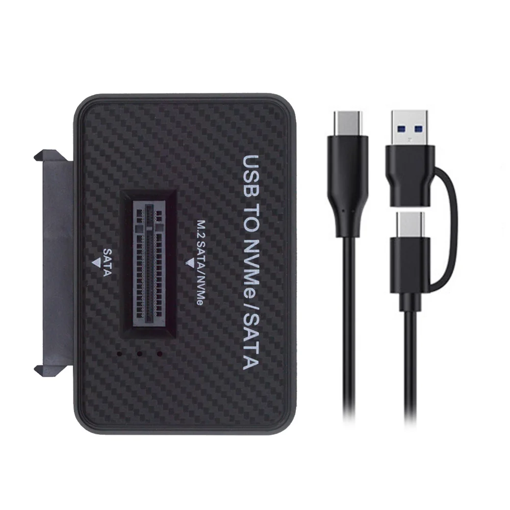 

Внешний вертикальный корпус-док-станция USB 3.0 Type-C (USB-C) для двух NVMe M-key NGFF M.2 и SATA 2.5-дюймовых SSD-накопителей